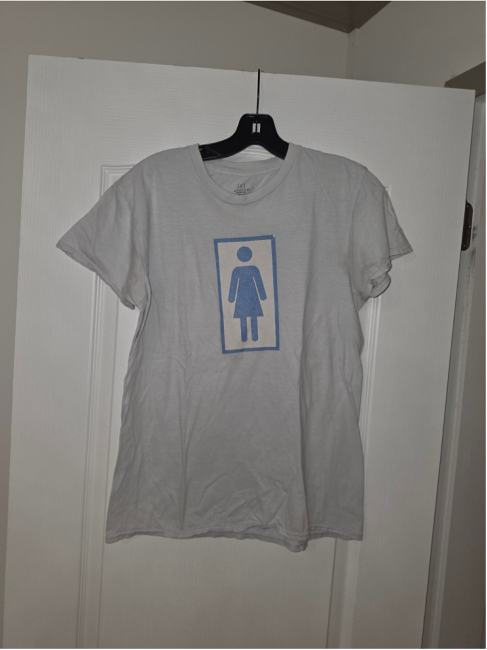Men's George Graphic Short Sleeve Tee Shirt White Blue Size M